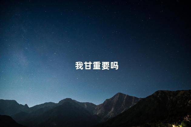 我甘重要吗