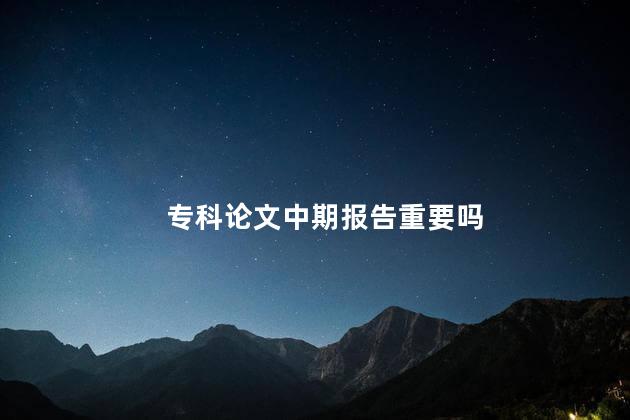 专科论文中期报告重要吗