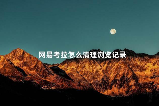 网易考拉怎么清理浏览记录
