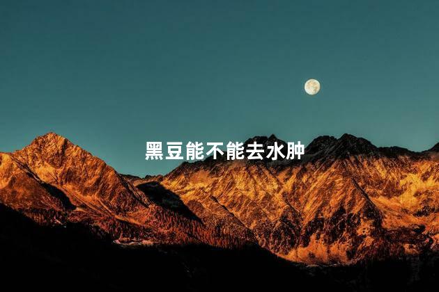 黑豆能不能去水肿