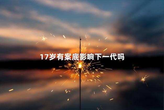 17岁有案底影响下一代吗