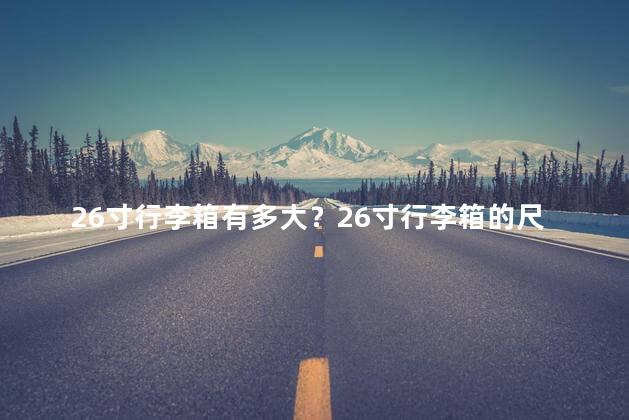 26寸行李箱有多大？26寸行李箱的尺寸和重量有多大？