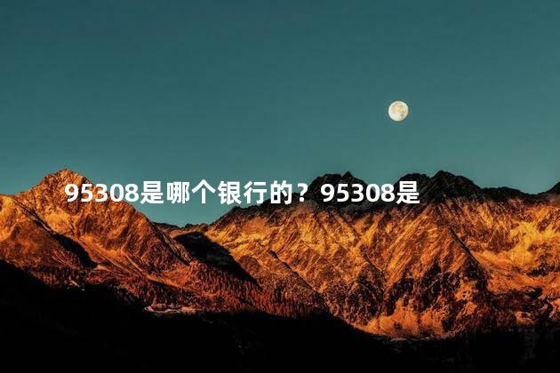 95308是哪个银行的？95308是哪个银行？解答在这里