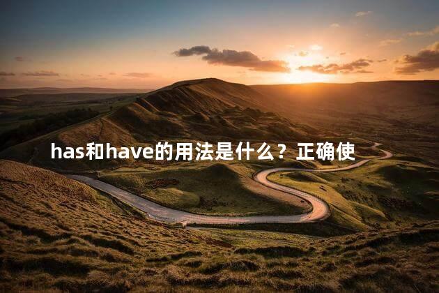 has和have的用法是什么？正确使用has和have的规则