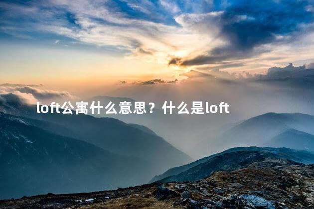 loft公寓什么意思？什么是loft公寓？了解这种住宅趋势