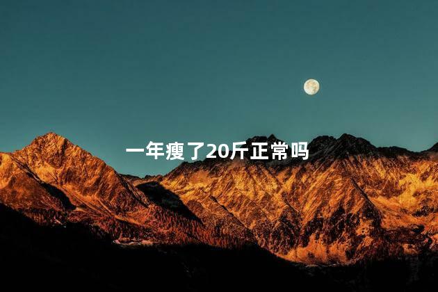 一年瘦了20斤正常吗