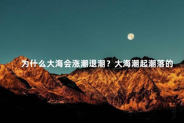 为什么大海会涨潮退潮？大海潮起潮落的原因