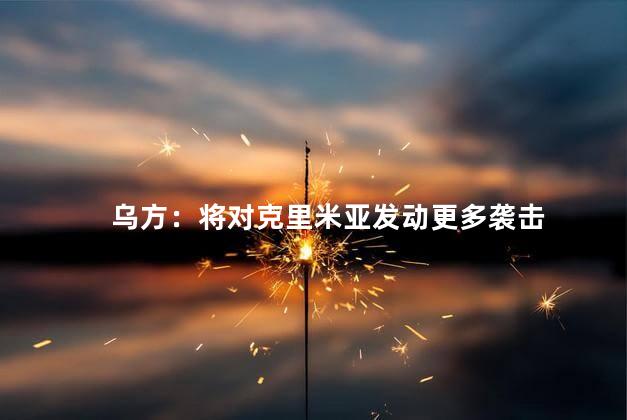 乌方：将对克里米亚发动更多袭击 乌克兰与俄罗斯之间的紧张局势