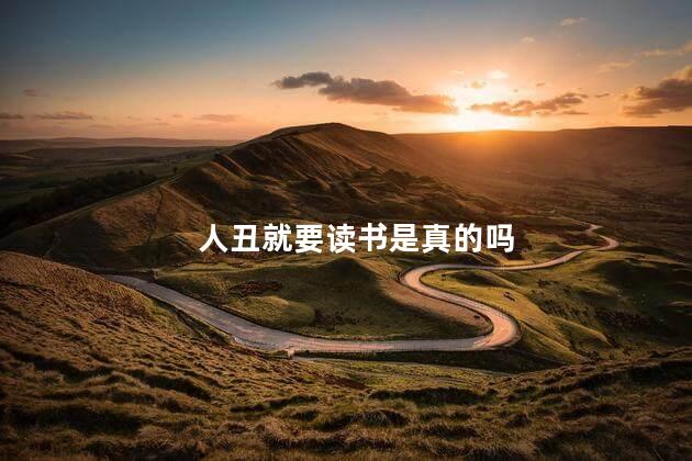 人丑就要读书是真的吗