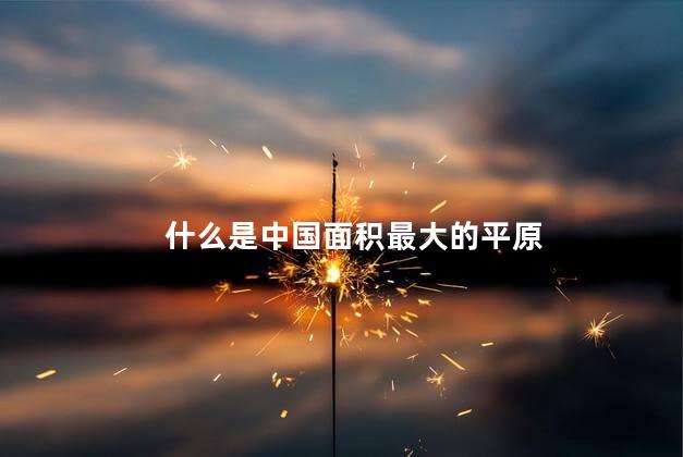 什么是中国面积最大的平原，我国面积最大的是什么平原
