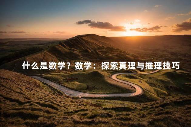 什么是数学？数学：探索真理与推理技巧