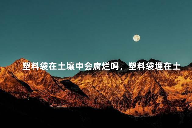 塑料袋在土壤中会腐烂吗，塑料袋埋在土里会烂吗