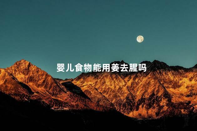 婴儿食物能用姜去腥吗，婴儿可以用姜去腥吗