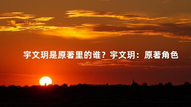 宇文玥是原著里的谁？宇文玥：原著角色重塑，演绎新篇章！