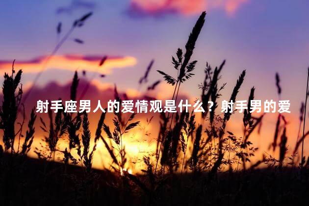 射手座男人的爱情观是什么？射手男的爱情观