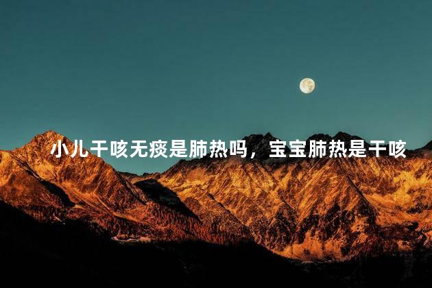 小儿干咳无痰是肺热吗，宝宝肺热是干咳吗