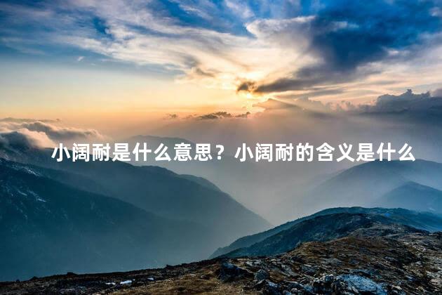 小阔耐是什么意思？小阔耐的含义是什么？