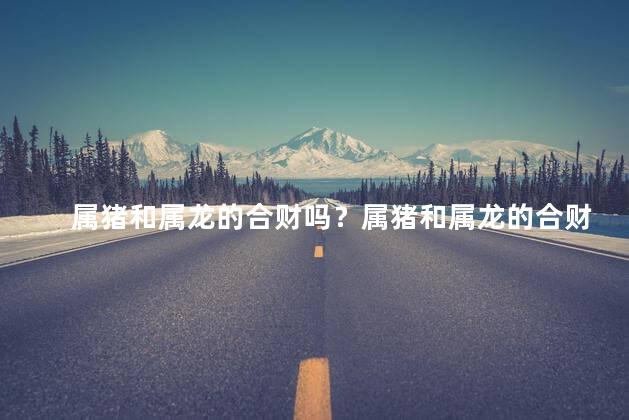 属猪和属龙的合财吗？属猪和属龙的合财大揭秘！