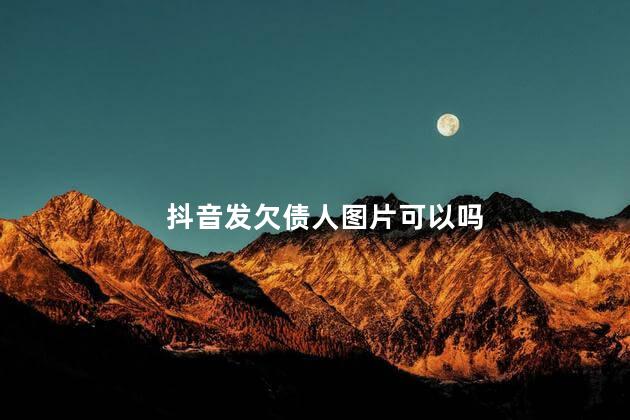 抖音发欠债人图片可以吗，把欠钱的人发布到网上犯法吗
