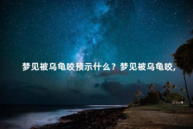 梦见被乌龟咬预示什么？梦见被乌龟咬，预示着什么？