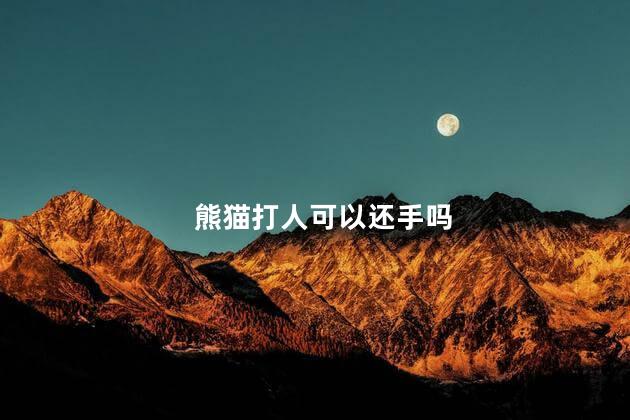 熊猫打人可以还手吗，碰一下熊猫会被判吗