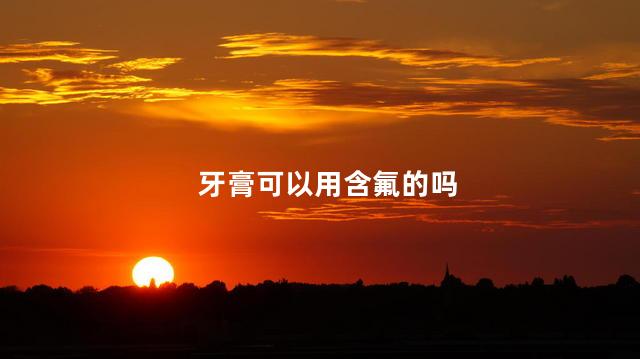 牙膏可以用含氟的吗