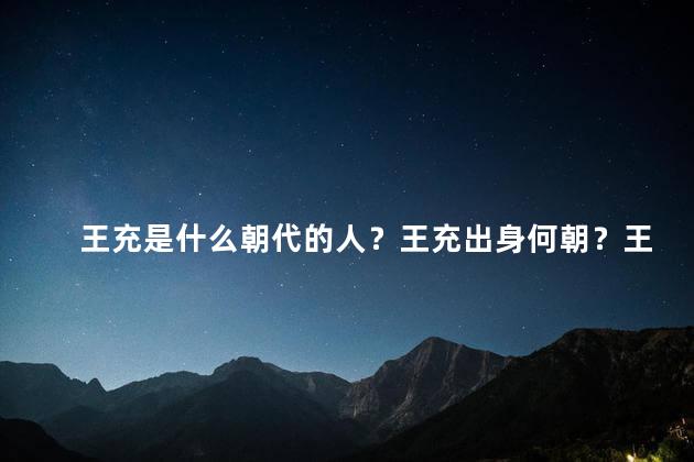 王充是什么朝代的人？王充出身何朝？王充朝代背景揭晓！
