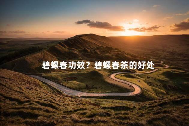碧螺春功效？碧螺春茶的好处