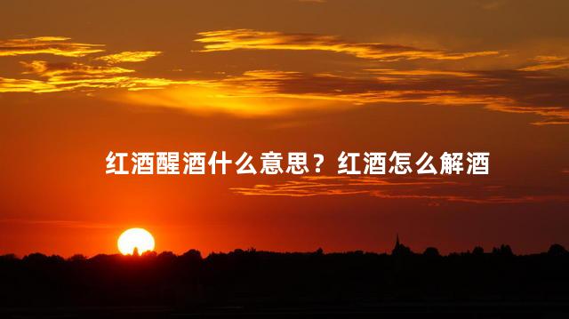 红酒醒酒什么意思？红酒怎么解酒