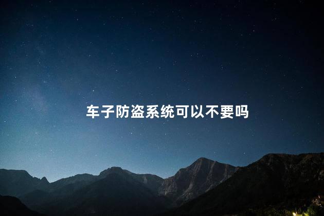 车子防盗系统可以不要吗