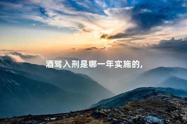 酒驾入刑是哪一年实施的，什么时候实施酒驾入刑的