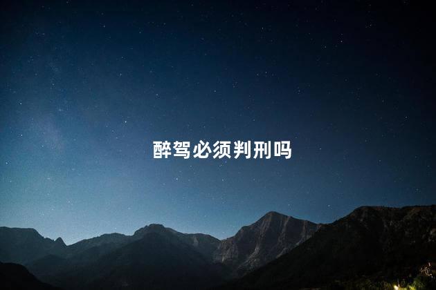 醉驾必须判刑吗，醉驾一定要坐牢吗