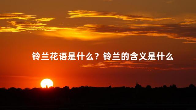 铃兰花语是什么？铃兰的含义是什么