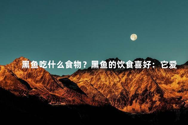 黑鱼吃什么食物？黑鱼的饮食喜好：它爱吃什么？